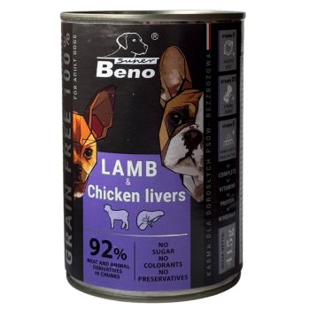 Super Beno lamba- ja kodulinnumaksaga konserv, tükid kastmes 415g