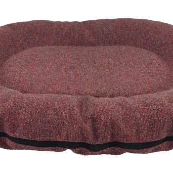 Cazo Oval Bed Luna punane pesa koertele 105x140x17 cm