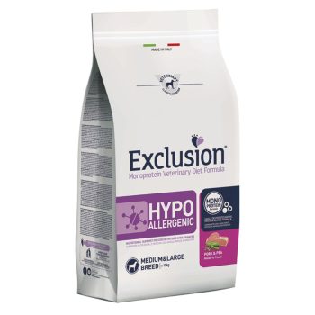 EXCL Hypoallergenic adult pork & peas medium/large breed 12kg