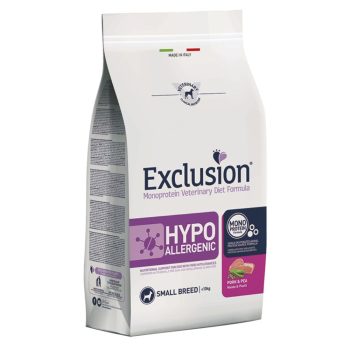 EXCL Hypoallergenic adult pork & peas small breed 7kg