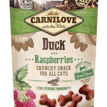 Carnilove Cat Snack Duck with Raspberries närimismaiused kassile 50g