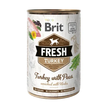 Brit Fresh Turkey with Peas konserv koertele 400g