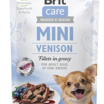 Brit Care Mini Venison fillets in gravy einekotike koertele 85g
