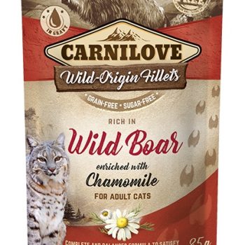 Carnilove Cat Pouch Wild Boar Chamomile einekotike kassidele 85g