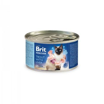 Brit Premium by Nature Trout with Liver konserv kassidele 200g