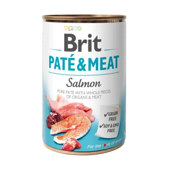 Brit Care Salmon Paté & Meat konserv koertele 400g