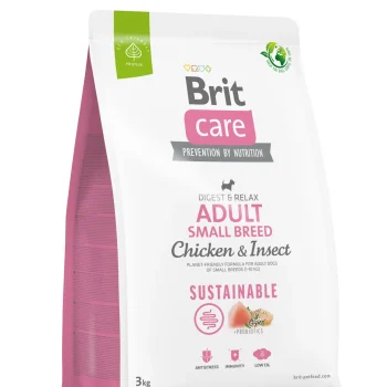 Brit Care Sustainable Adult Small Breed Chicken & Insect koeratoit 3kg