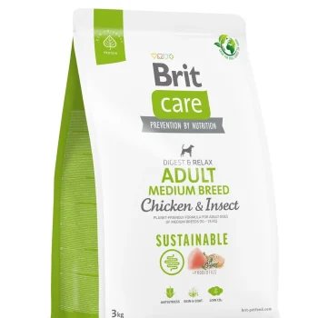 Brit Care Sustainable Adult Medium Breed Chicken & Insect koeratoit 3kg