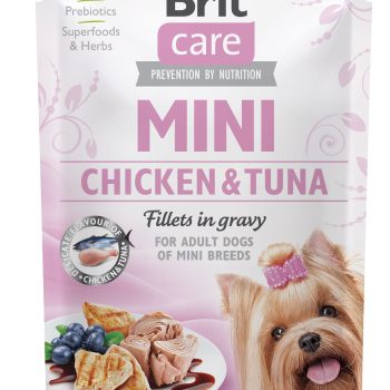 Brit Care Mini Chicken & Tuna fillets in gravy einekotike koertele 85g