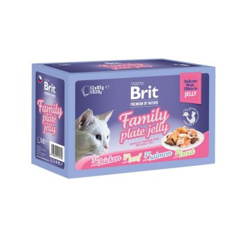 Brit Premium Delicate Jelly Family multipakk märgtoit kassidele 12x85g