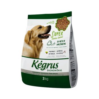 Täistoit täiskasvanud koertele "KĖGRUS EKONOMIŠKAS" 3kg