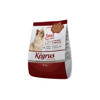 Täistoit steriliseeritud kassidele veiselihaga "KĖGRUS SPECIALUS" 1kg