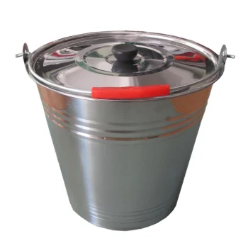 Ämber/tuhaämber kaanega 10L Roostevaba