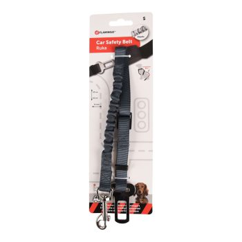 FLMG auto turvavöö ühendusrihm koertele "Ruka" elastne S, hall 43-50cm/15mm 520217