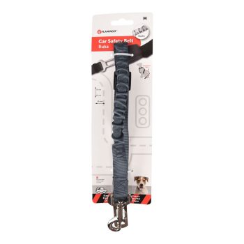 FLMG auto turvavöö ühendusrihm koertele "Ruka" elastne M, hall 52-65cm/20mm 520218