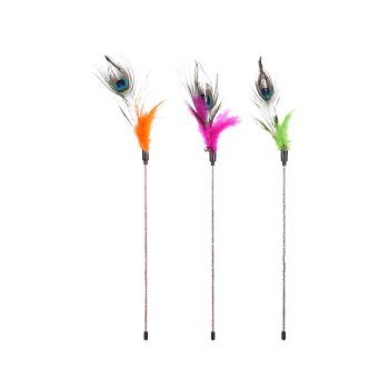 FLMG mänguasi kassidele õngeritv paabulinnu sulgedega “Cat Dangler” 36cm, assortii  561172
