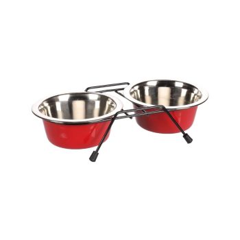FLMG kausside komplekt alusega "Arjun" punane/must, S 13cm, 2x380ml 520827
