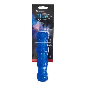 FLMG mänguasi koertele TPR pulk “Bordy” LED-valgustusega, sinine 18cm  514984