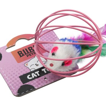Bubu Pets kassilelu hiir metallvõrepallis 6cm (assortii)