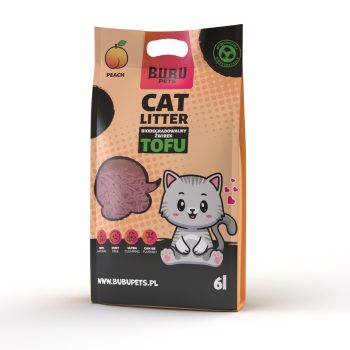 Bubu Pets virsiku lõhnaga tofu kassiliiv 2,5 kg / 6L