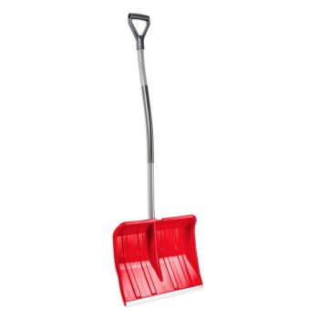 Punane lumelabidas 49 cm, ergonoomiline metallvars