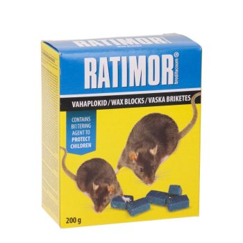 Hiire- ja rotimürk Ratimor vahaplokid 200gr karbis