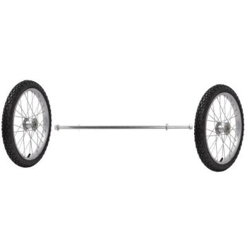 Kummiratas 2 x 460mm (18x2,125)/20mm + 900mm võll