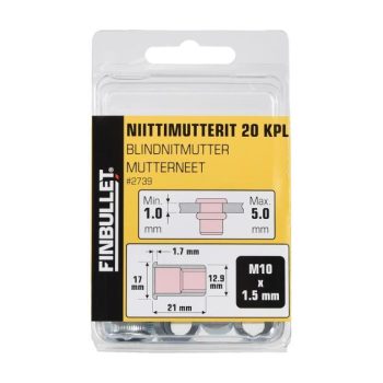 Neetmutter M10X21 20 tk