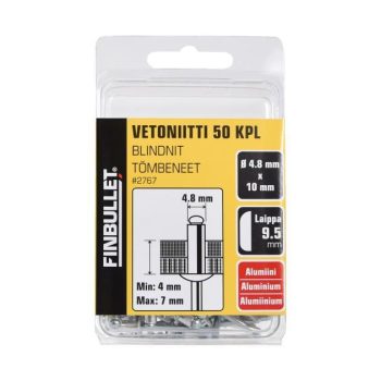 Neet 4,8X10 Alumiinium 50 tk