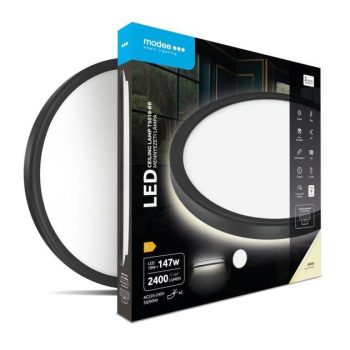LED-valgusti/plafoon MODEE TS018-BR ümmargune 18W 4000K (2400 luumenit), D293x28mm, must