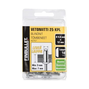 Neet 4,8X12 Alumiinium LAI 25 tk
