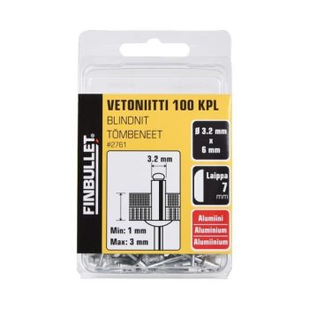 Neet 3,2X6 Alumiinium 100 tk