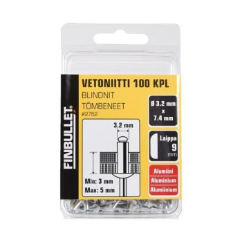 Neet 3,2X8 Alumiinium 100 tk