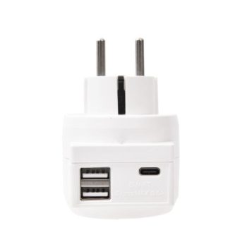 Jagamiskontakt/harupesa AXXEL 230V+USB-A ja USB-C laadimisavadega