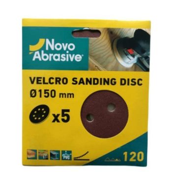 Lihvpaberkettad NovoAbrasive 150mm A120 VELCRO takjakinnitus, 5tk/pakendis