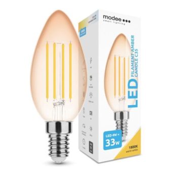 LED-lamp Filament Amber Candle C35 4W E14 360° 1800K (360 lumen)
