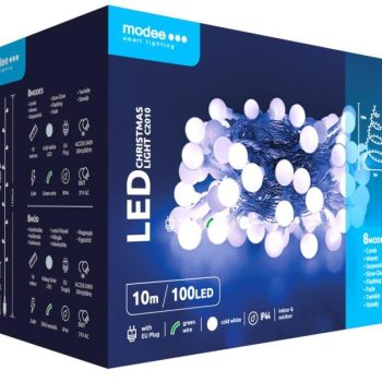 LED-valguskett Modee C2010 Bubble 100LED/10m, 3,6W, 10000K, 230V, pallid