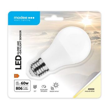 LED-lamp Smart hämaraanduriga Globe A60 8,8W E27 270° 4000K (806 lumen)