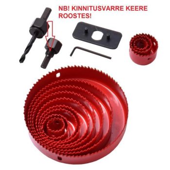 Augufreeside komplekt MORSY 19-127mm, 16 osa KEERE ROOSTES