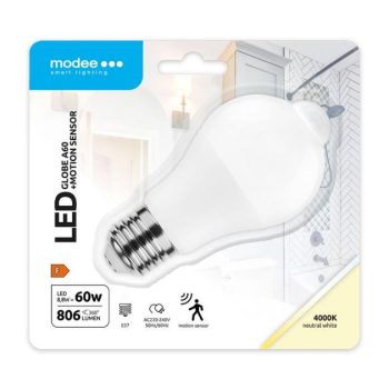 LED-lamp Smart liikumisanduriga Globe A60 8,8W E27 270° 4000K (806 lumen)