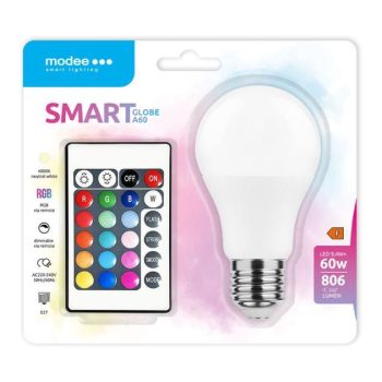 LED-lamp Smart (+pult) Globe A60 9,4W E27 270° RGB+W (806 lumen)