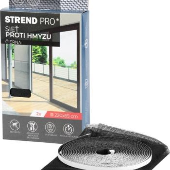 Putukavõrk aknale/uksele STRENDPRO 220x65cm + takjateip, must, 2tk/pakendis