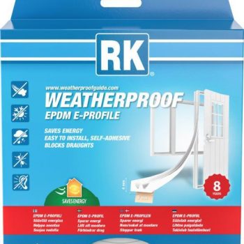 Akna- ja uksetihend RK EPDM SMALL E-profiil valge 25m