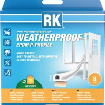 Akna- ja uksetihend RK EPDM MEDIUM P-profiil valge 6m