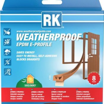 Akna- ja uksetihend RK EPDM SMALL E-profiil pruun 6m