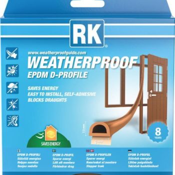 Akna- ja uksetihend RK EPDM LARGE D-profiil pruun 6m