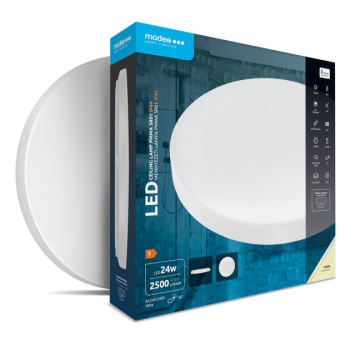 LED-valgusti/plafoon MODEE ümmargune 24W 4000K IP44 (2500 luumenit), D325x72mm, valge