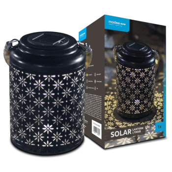 LED-valgusti/latern Modee Lighting Solar LT005 300mAh 2700K (H26x17x17cm) must