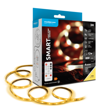 LED-riba MODEE 12W 3m 800lm 230V 2700K (soe valgus), liikumisandur, puldiga juhitav