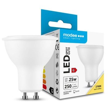 LED-lamp Spot Alu-Plastic 3W GU10 110° 2700K (250 lumen)